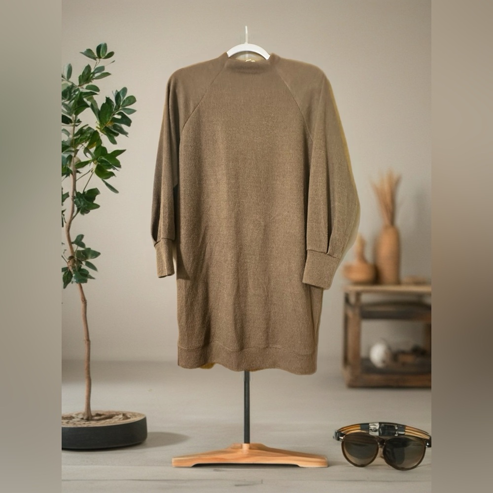 (GB girls)-Gianni Bini cozy tan sweater dress. Perfect for any casual outing.
